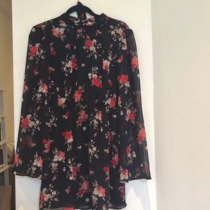 Long Sleeve Open Back Dress